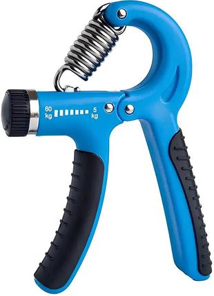 Тренажер для рук. эспандер для кисти руки пружинный синий
