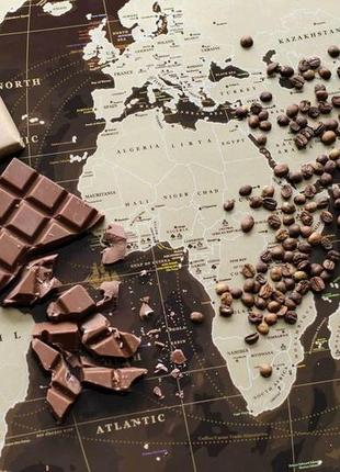 Скретч-карта "my map chocolate", англійська5 фото