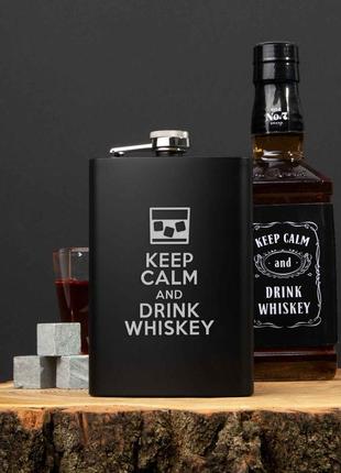 Фляга "keep calm and drink whiskey", англійська