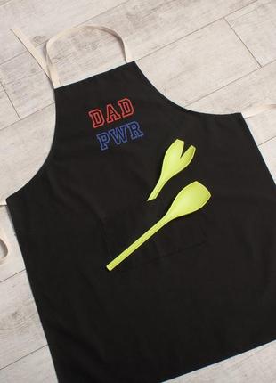 Фартук "dad power", чорний, black, англійська