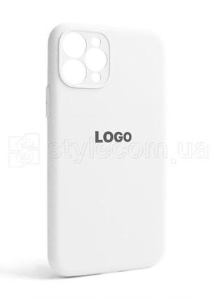 Чехол full silicone case для apple iphone 11 pro white (09) закрытая камера