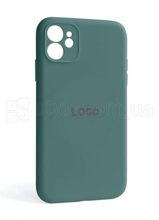 Чохол full silicone case для apple iphone 11 pine green (55) закрита камера