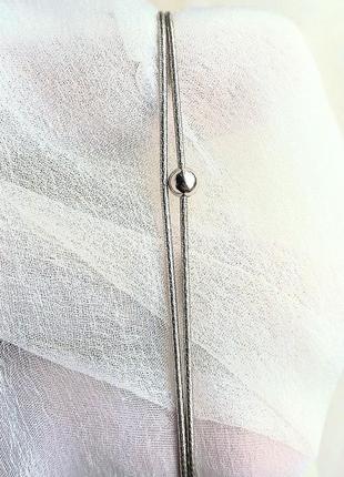 Ювелирный серебряный двойной браслет снейк с шариком 18 см6 фото