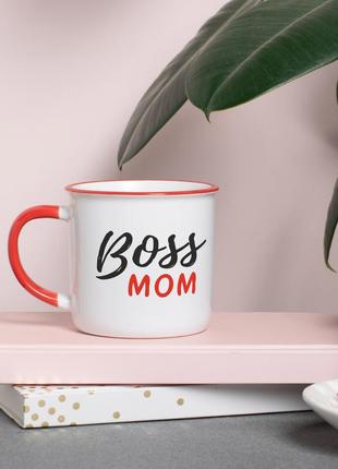Чашка "мама boss", англійська1 фото