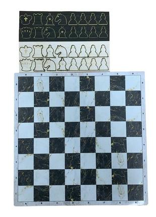Набір дорожній магнітний шашки та шахи 2 в 1 роз. 30*30 см3 фото
