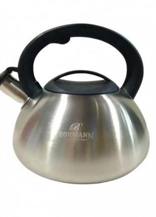 Чайник из нержавеющей стали со свистком bohmann bh-9975 3 л