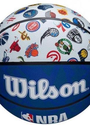 Мяч баскетбольный wilson nba all team outdoor (wtb1301xbnba)6 фото