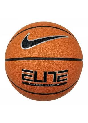 Мяч баскетбольный nike elite all-court amber/black/metallic silver (n.ki.35.855.07)1 фото