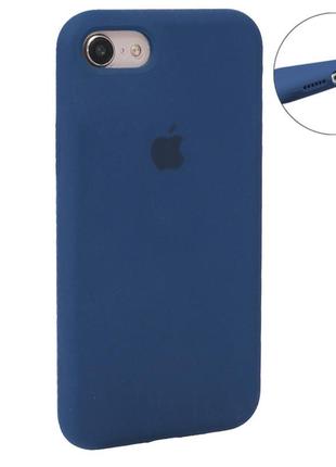 Original silicone case full size — iphone 7 ; 8 ; se 2020 — midnight blue (8)