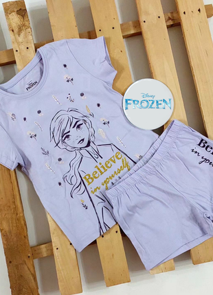 Пижама disney frozen 1,5-2 года. 86-92 футболка и шорты холодное сердце анна летний костюм набор комплект пижамка lidl lupilu george primark c&a hm
