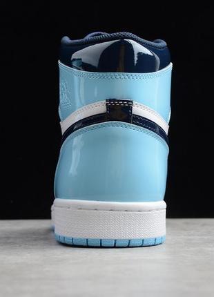 Кроссовки женские jordan 1 retro high, синие (аир джордан, джорданы, кросівки)6 фото