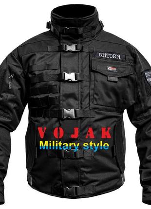 Куртка тактична "shtorm" black (мембрана + фліс + ода)2 фото