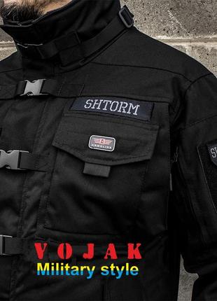 Куртка тактична "shtorm" black (мембрана + фліс + ода)3 фото