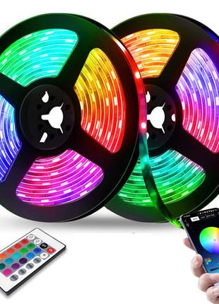 Світлодіодна стрічка 5v usb led 5050 bluetooth rgb комплект 5 метрів, різнобарвна (керування sale