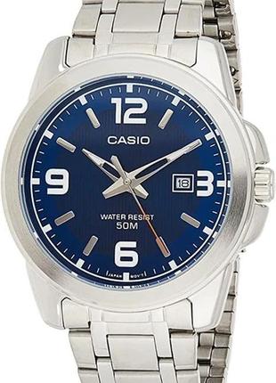 Мужские часы casio mtp-1314d-2avdf, синий с серебристым