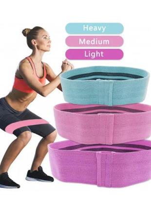 Резинки для фитнеса для ягодиц и ног zakerda hip resistance band набор для женщин из 3 штук7 фото