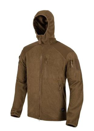 Куртка флісова helikon-tex alpha hoodie jacket-grid fleece-black2 фото