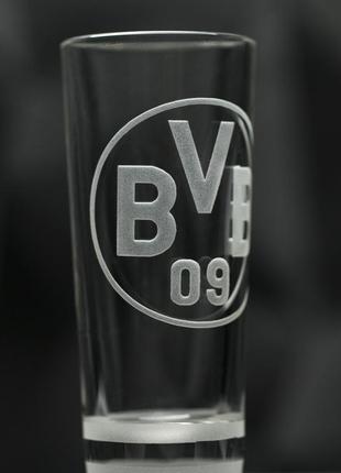 Рюмка глянцевая 60мл с гравировкой футбольного клуба боруссия дортмунд, подарок для друга2 фото