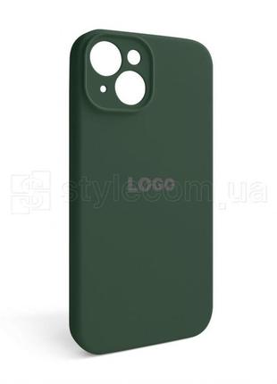 Чохол full silicone case для apple iphone 14 atrovirens green (54) закрита камера