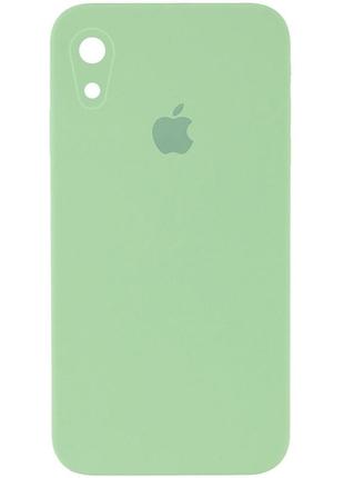 Чохол silicone case square full camera protective (aa) для apple iphone xr (6.1")
