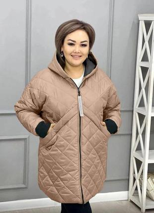 Жіноча стьобана куртка великого розміру весна-осінь2 фото