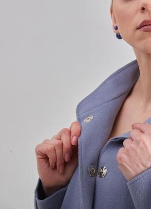 Пальто синее женское прямое демисезонное, размер 4010 фото