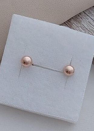 Сережки вкрутки із золота зкульки маленькі без каменів