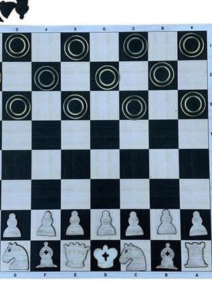 Набір дорожній магнітний шашки та шахи 2 в 1 роз. 20*20 см1 фото