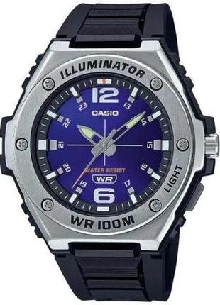 Мужские часы casio mwa-100h-2avdf, синие с серебристым