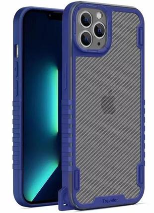 Чохол tpu+pc travel carbon для apple iphone 12 pro (6.1")