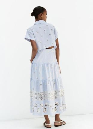 Кардиган платья длинный вышивка в цветочный принт zara4 фото