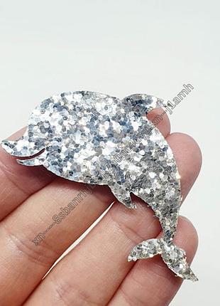 Вирубка "дельфін", 55*35 мм, срібло, ш