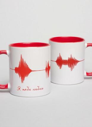 Чашка "я тебя люблю", червоний, red, російська