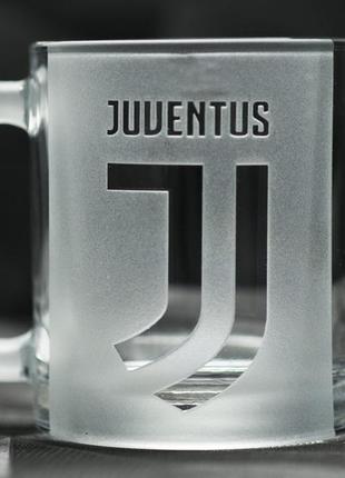 Подарочная чашка для чая и кофе с гравировкой fc juventus фк ювентус