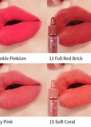 Матовий стійкий тинт для губ peripera ink airy velvet tint3 фото