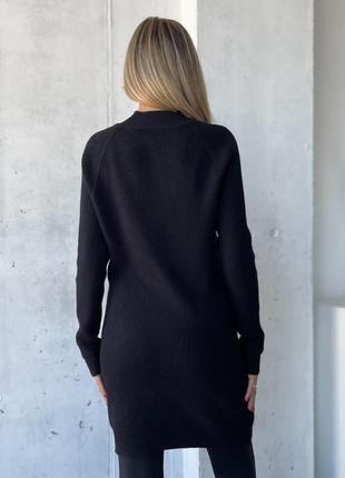 Чорний кашеміровий светр-туніка2 фото