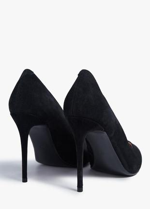 Туфлі човники жіночі чорні замшеві на шпильці класичні s1013-78-r019a-9 lady marcia 33345 фото