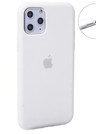 Original silicone case full size — iphone 12 ; 12 pro 6.1" — white (9)
