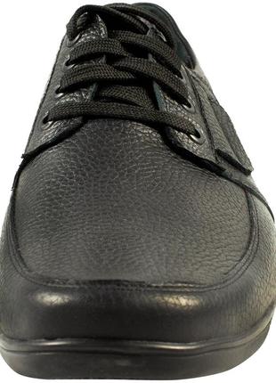 Туфли мужские  чёрные натуральная кожа украина  swallow - размер 45 (30 см)  (модель: las20-4kblack)6 фото