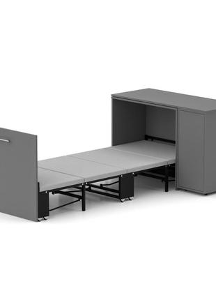Ліжко-трансформер письмовий стіл тумба комод sirim-c3 графіт меблі смарт 4 в 1 розкладна компактна