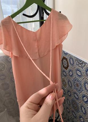 Красивейшее платье персикового цвета6 фото