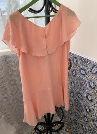 Красивейшее платье персикового цвета5 фото