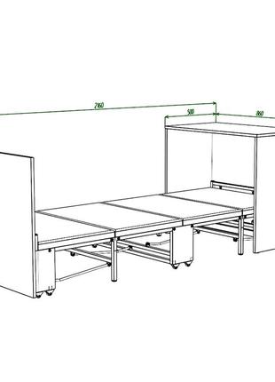 Кровать-трансформер комод sirim белый. мебель 2 в 1 смарт. раскладная смарт...
