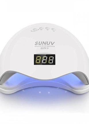 Ультрафіолетова лампа для сушки нігтів sunuv sun 5 plus 48w white uv/led для полімеризації2 фото