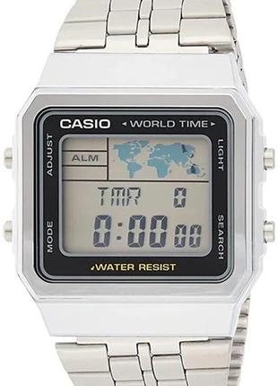 Мужские часы casio a-500wa-1df, серебристый цвет