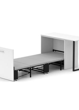 Кровать-трансформер стол sirim-d белый. мебель 2 в 1 смарт. раскладная смарт компактная раскладушка стол лофт