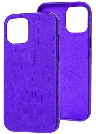 Шкіряний чохол croco leather для apple iphone 13 (6.1")2 фото