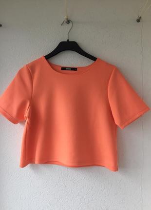 Укороченный яркий неоновый топ блуза из неопрена1 фото