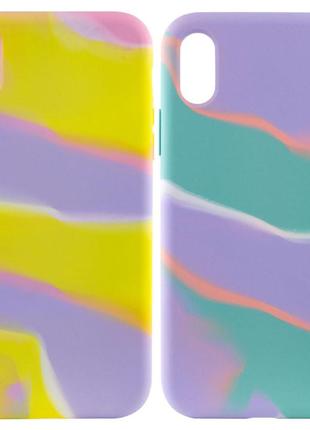 Чохол silicone case full aquarelle для apple iphone x / xs (5.8")