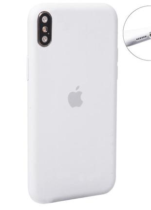 Original silicone case full size — iphone x ; xs — white (9)1 фото